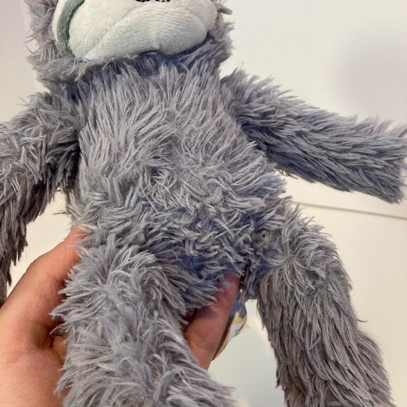 Kellytoy Gray Sloth Plush Stuffed Animal Rattle Toy 11" Baby Soft 2018 - Picture 2 of 9